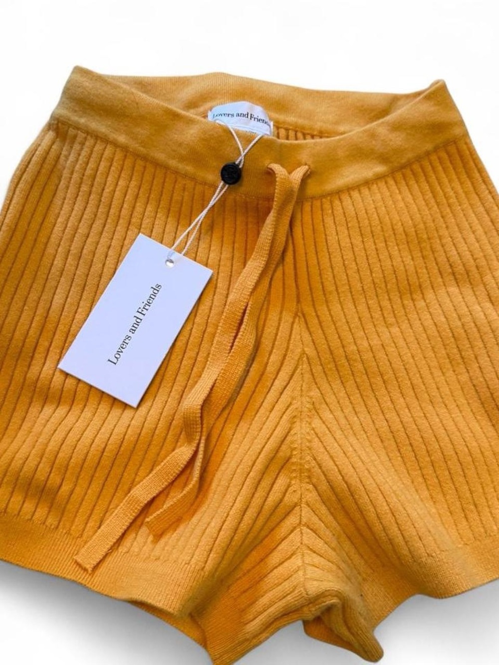NWT Lovers and Friends Mustard Rib Knit Shorts